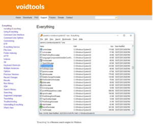 Everything Search Engine is made by Voidtools.